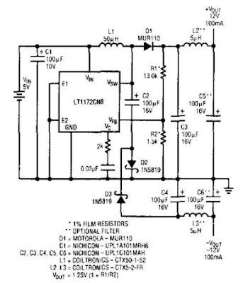  Positive And Negative Voltage Switching Supply  Circuit Diagram