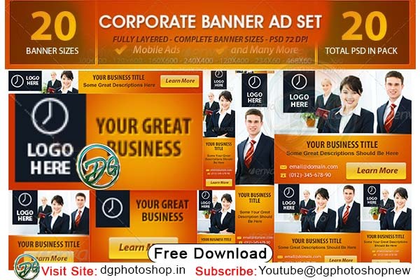 20 Psd Corporate Banner Ad BUNDLE Vol.