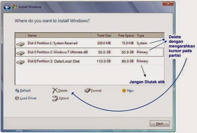 Cara Instal Windows 7 yang benar disertai gambar