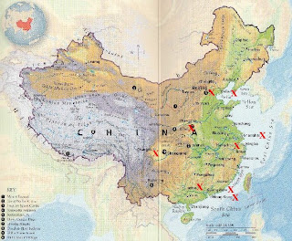 Geography Map of China Area