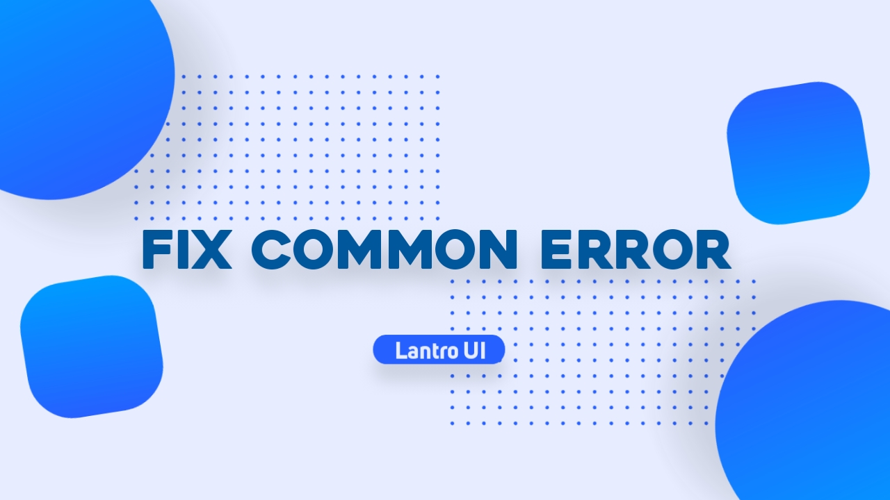 Fix common error