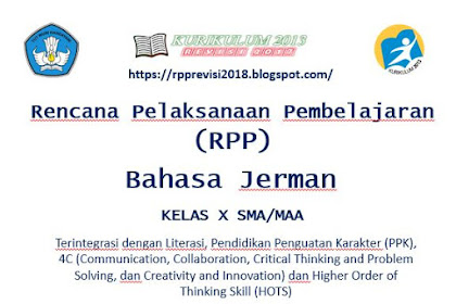 RPP K13 Bahasa Jerman Kelas X SMA Revisi 2017