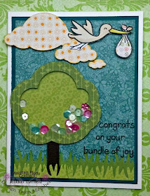 lawn fawn plus one baby shaker card