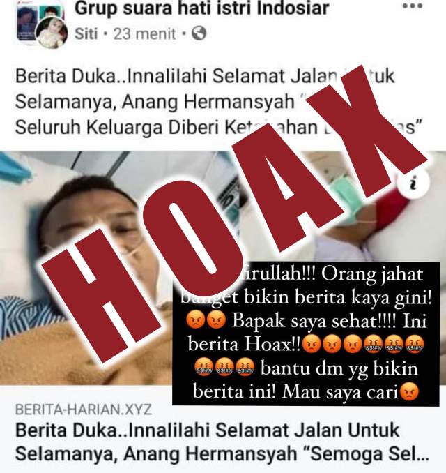 Anang Hermansyah meninggal HOAX