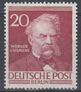 Germany Berlin 1952 20pf Von Siemens