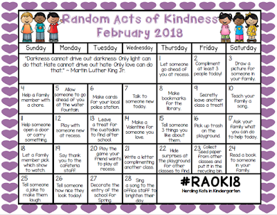 https://www.teacherspayteachers.com/Product/Random-Acts-Of-Kindness-Calendar-3617599