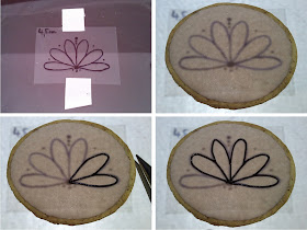 Projecting and tracing the image on a cookie