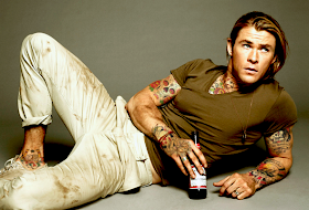 Chris Hemsworth Old School style Tattoo