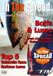 in the spread yellowfin tuna surface lures poppers