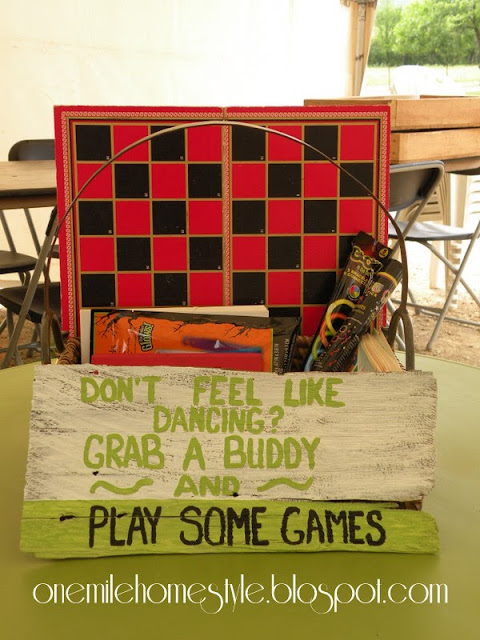 Wedding reception game table