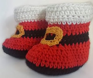 PATRON GRATIS BOTAS NAVIDAD BEBE DE CROCHET 2492