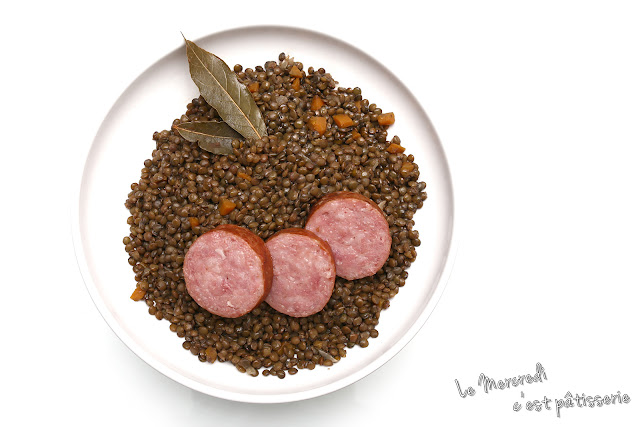 Lentilles et saucisses de Morteau