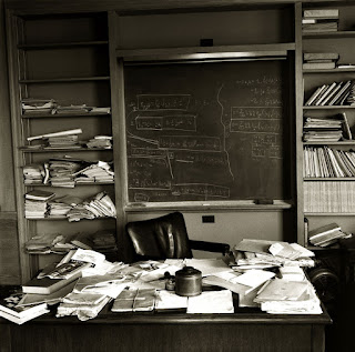 A photo of Albert Einstein's office - just as the Nobel Prize-winning physicist left it