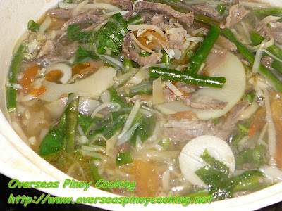 Dinengdeng with Beef Soured with Tamarind - Cooking Procedure