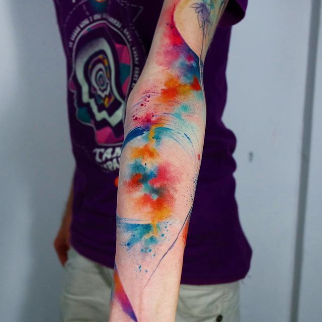 Tatuagem aquarela