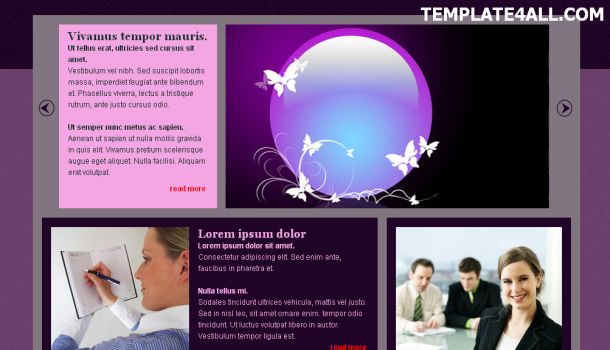 Violet Jquery CSS Website Template