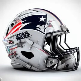 New England Patriots Star Wars Concept Football Helmet
