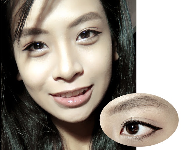 Winged eye liner with Etude House's Drawing Show Brush Liner in BR401 Brown Review