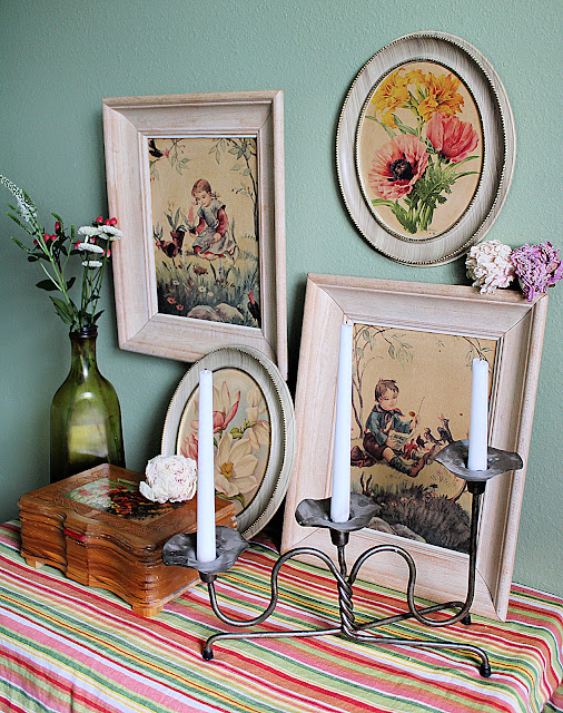 May Day Vignette with Vintage Finds