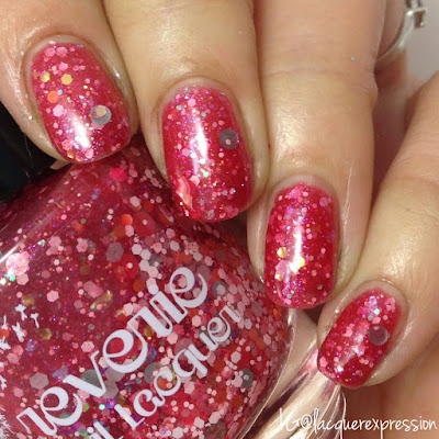 swatch of reverie nail lacquer polish fresa