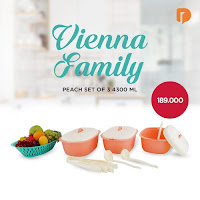 Dusdusan Vienna Family Peach Set 4300 ML (Set of 3) ANDHIMIND