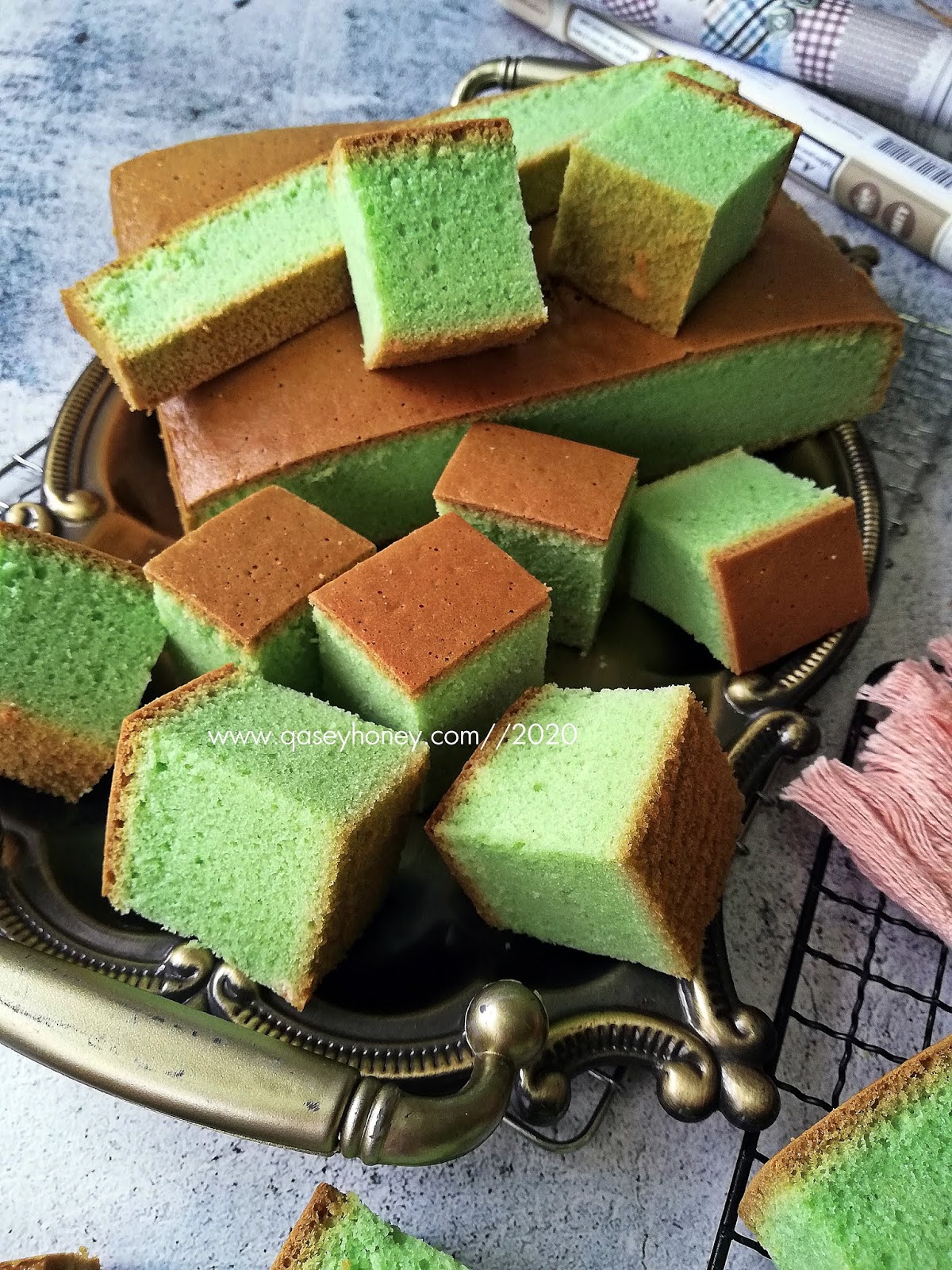 Resepi Kek Pandan Gula Melaka Tanpa Telur - Kebaya Kilat i