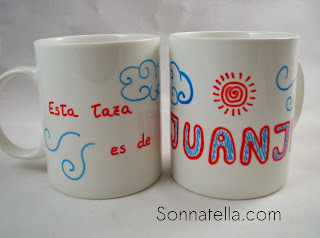 Tazas pintadas a mano. Sonnatella.