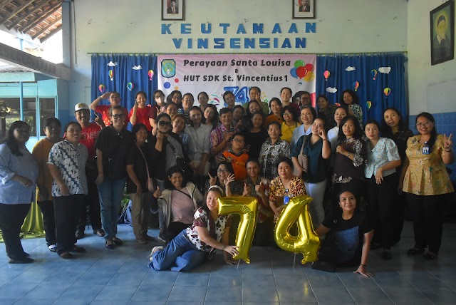 Perayaan Santa Louisa dan HUT SDK St. Vincentius 1 Surabaya ke 74 Tahun