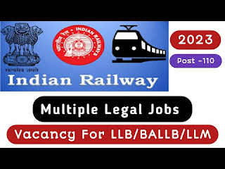 Law Officer Vacancy In Railway 2023 Apply Now