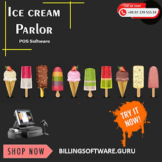 Ice Cream Parlor Touch POS Software with Accounting and Inventory Management