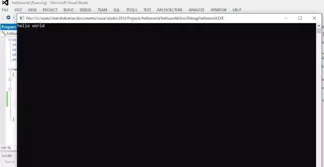 hello world in csharp