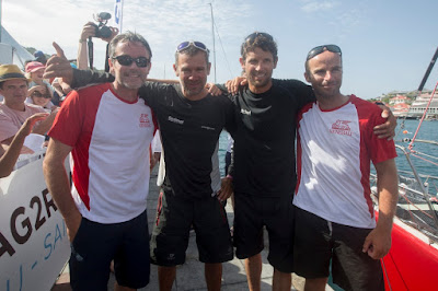 Les vainqueurs de la Transat AG2R à Saint-Barth.