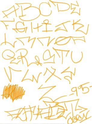 easy graffiti alphabet styles. Simple Graffiti Alphabet quot;A-Zquot;