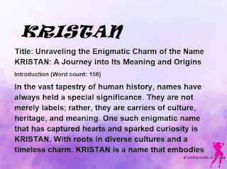 meaning of the name "KRISTAN"