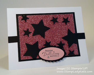 Star Card made with Stampin'UP!'s Blushing Bride Glimmer Paper and acetate Window Sheets