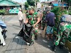 Koramil 1007-02/Banjarmasin Selatan Bersama Warga Gelar Aksi Bersih Pasar Tradisional