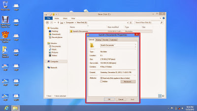 Learn how to hide files and folders in windows 8 step11