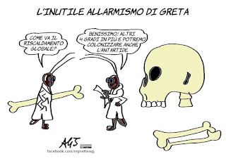 greta thunberg, salvare il pianeta, riscaldamento globale, global warming, scarafaggi, antartide, umorismo, vignetta, satira