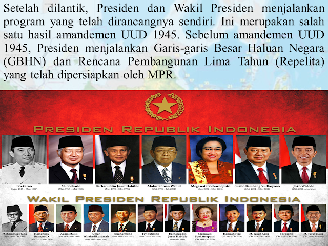 Tugas Presiden dan Wakil Presiden