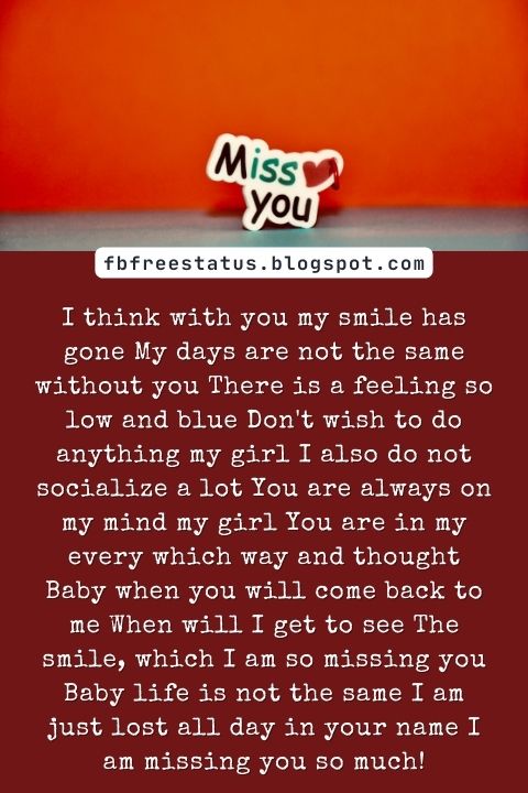 Missing You Poems for Girlfriend