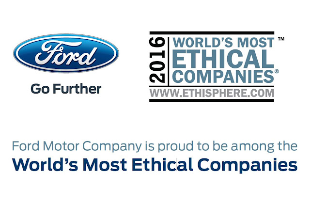 Ford on Ethisphere Institute’s List of 2016 World’s Most Ethical Companies