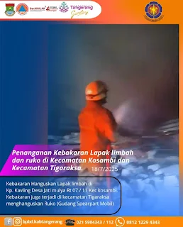 Ruko dan Lapak Limbah Terbakar di Tangerang, BPBD: Tidak Ada Korban Jiwa