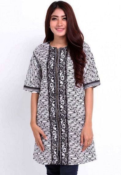  40 model  baju batik wanita  atasan lengan panjang 