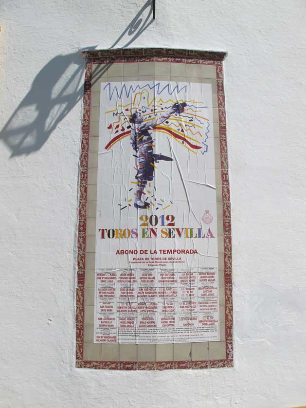 Poster for upcoming bullfights in 2012.
