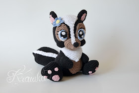 Krawka: Skunk Flower - disney bambi inspired crochet pattern by Krawka