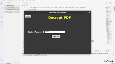 unlocking a pdf file by password using this python application