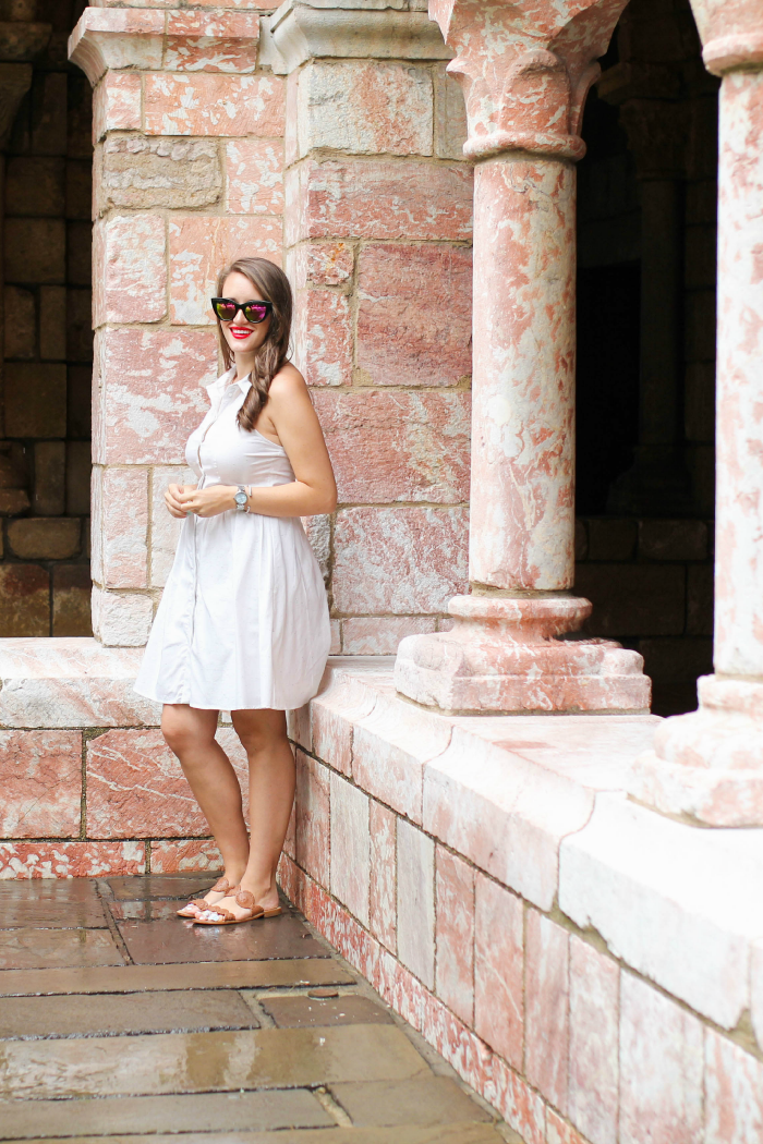 CeCe Cynthia Steffe White Halter Shirtdress 