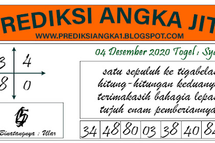 Prediksi Togel Akurat Sydney Jumat 04 Desember 2020