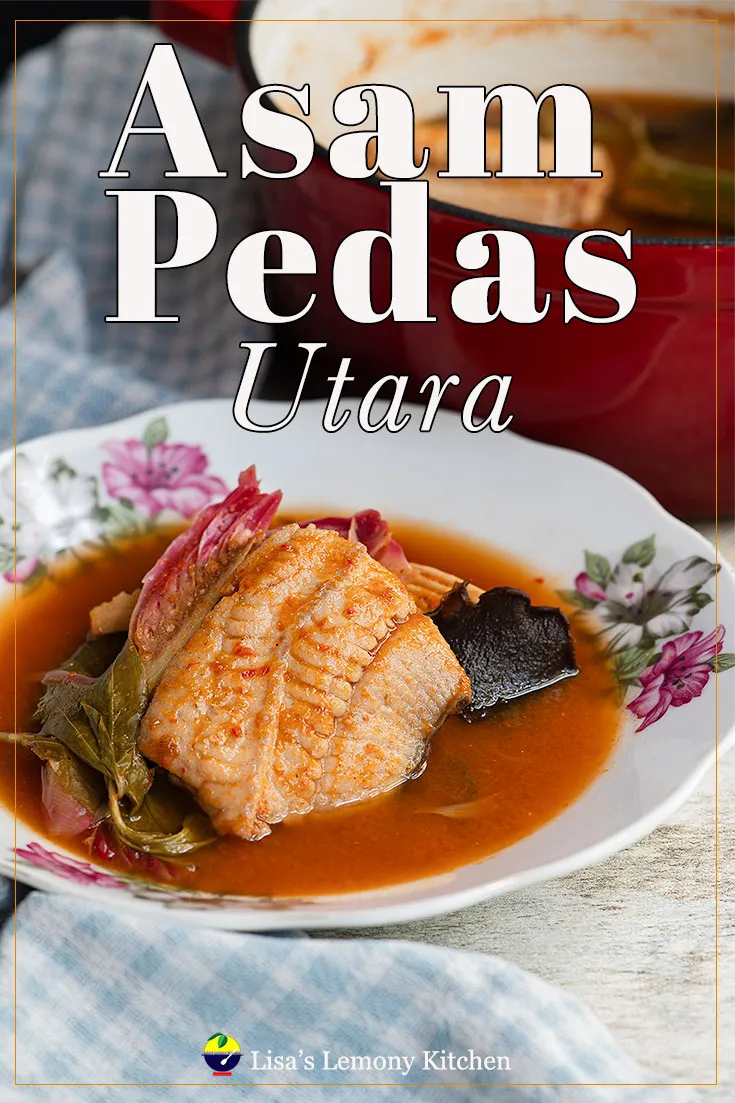 Malaysian sour and spicy fish soup known as Asam pedas rebus.