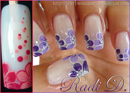 Урок за Nail art декорация Две цветенца